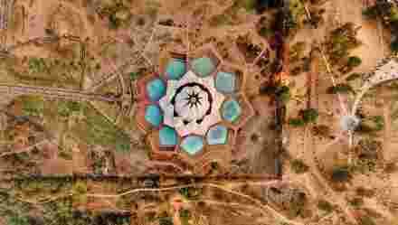 temple, lotus, new delhi, panorama