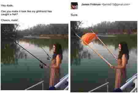 James Fridman Photoshop humour poisson sushi