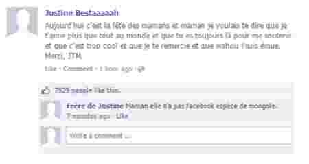 statut facebook, nul, justine