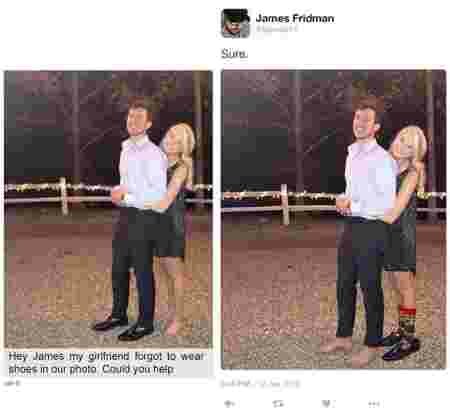 James Fridman Photoshop humour chaussures