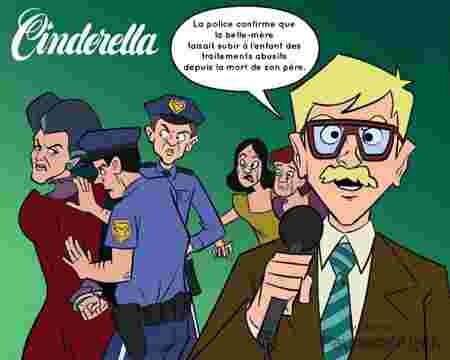 Dessin-animé Disney police intervention Cendrillon marâtre arrestation