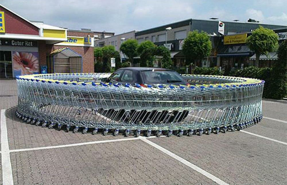 voiture caddie supermarché