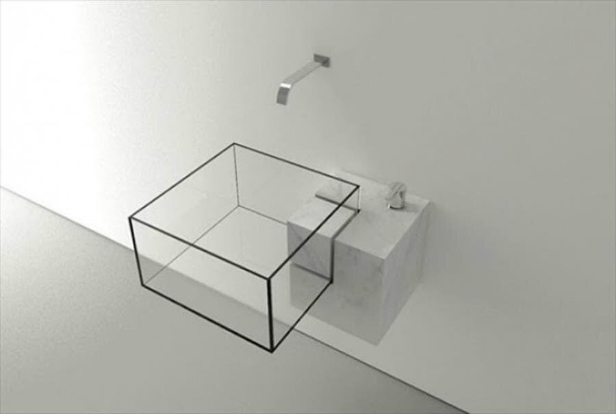 lavabo en forme de cube