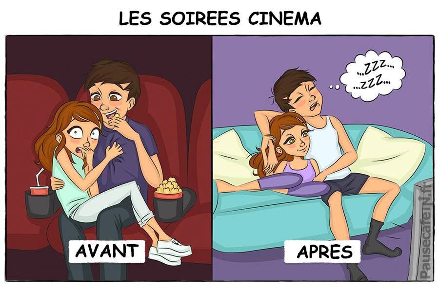 le soirées films dans un couple