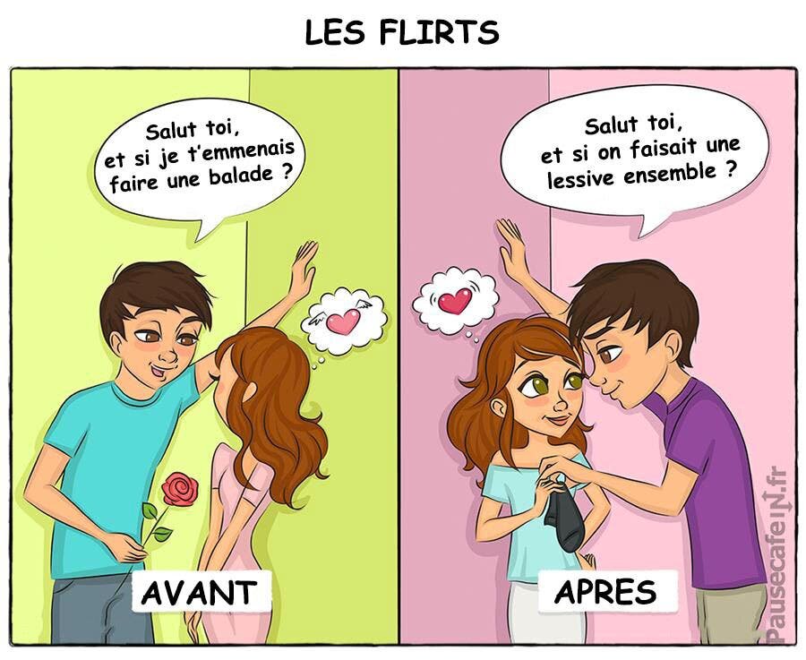 différences de flirt après le mariage