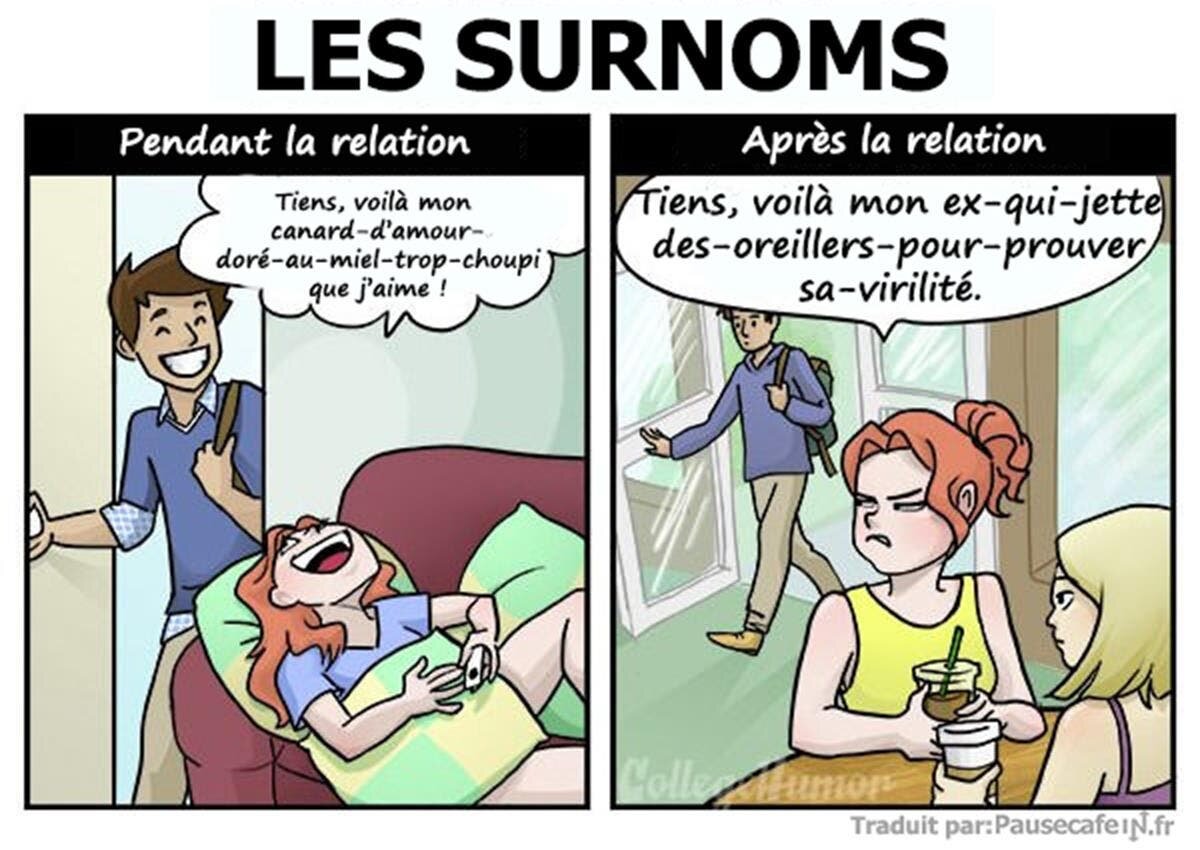 surnoms couple amour rupture Pause Caféin