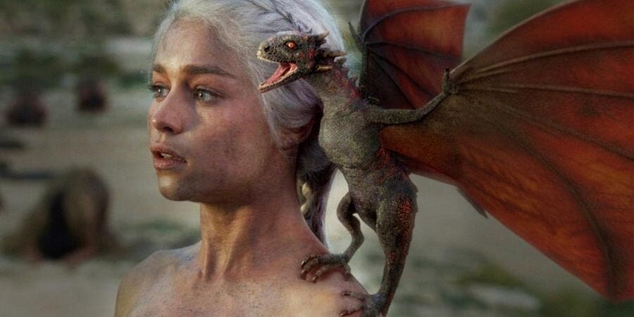 daenerys, game of thrones, dragon