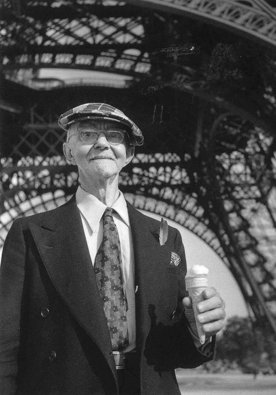 glace, tour eiffel, papy