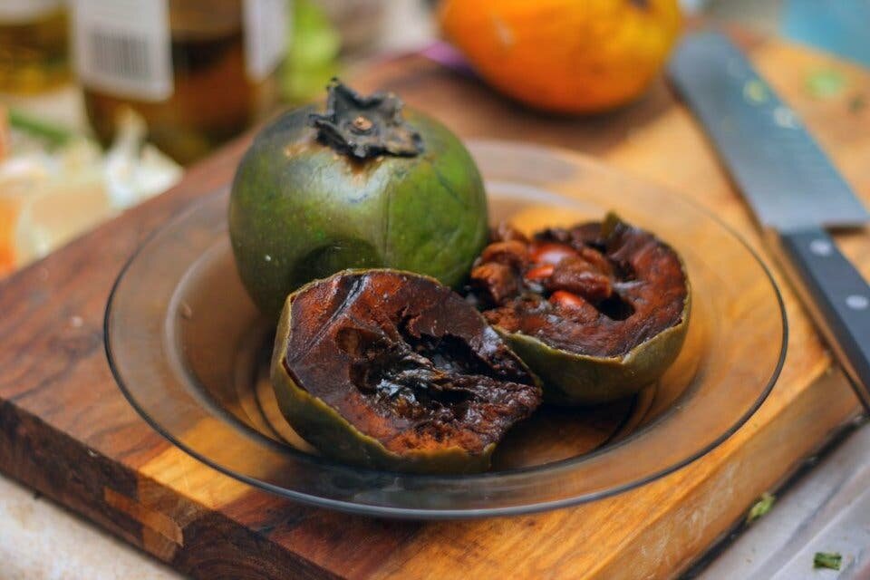 sapote, noire, fruit