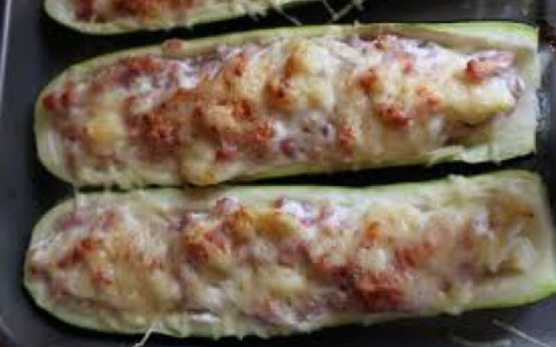 courgettes, lardon, fromage, recette, facile