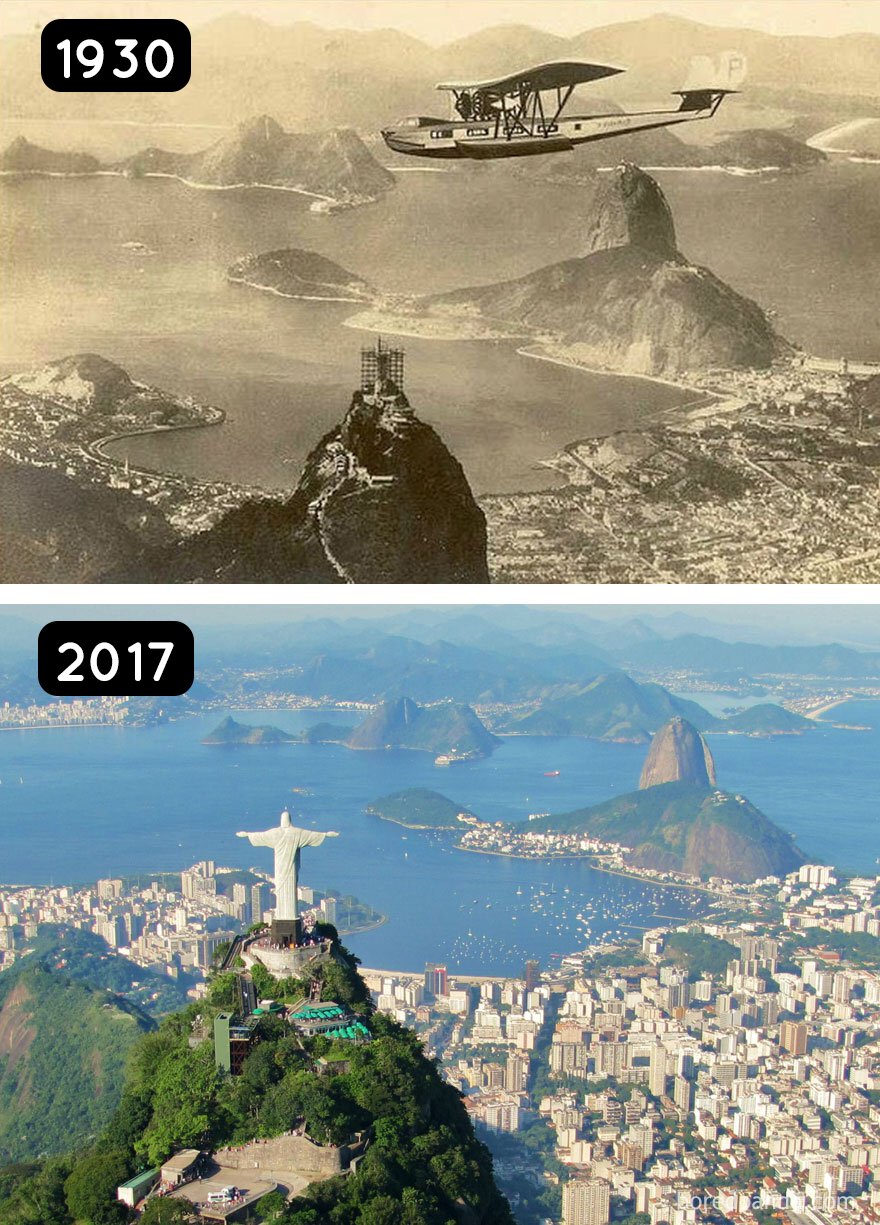 Rio de Janeiro en 1930 et aujourd'hui