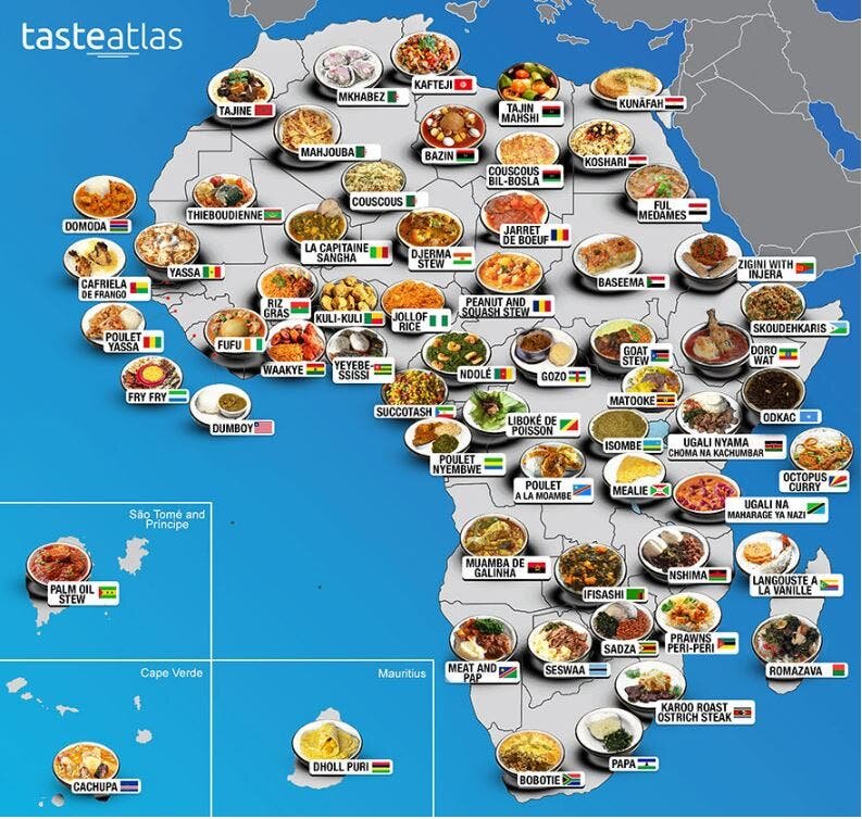 cartes, cuisine,afrique