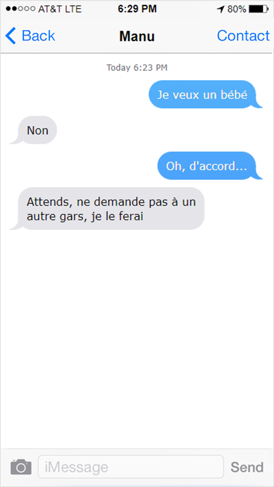 SMS, réponse, mec