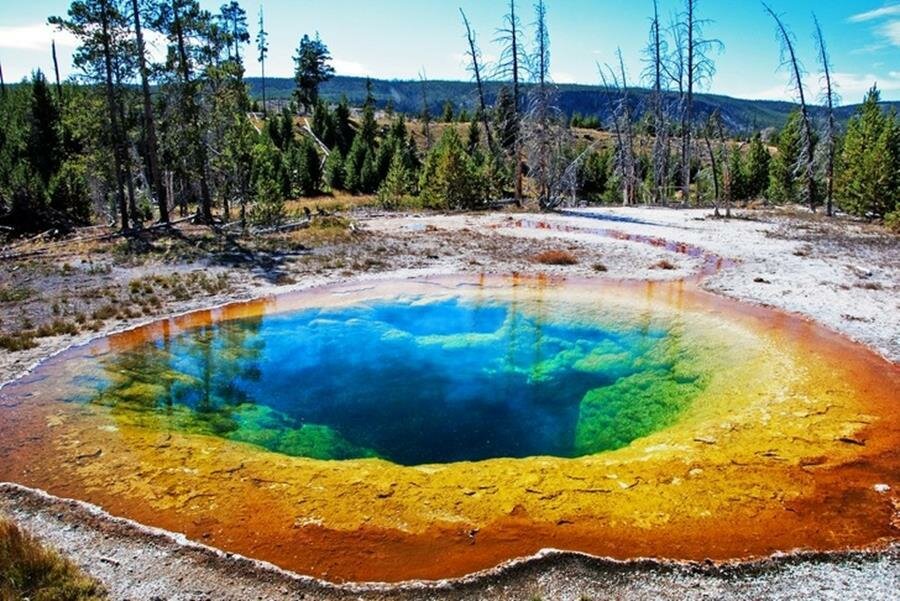 yellowstone, piscine, naturelle