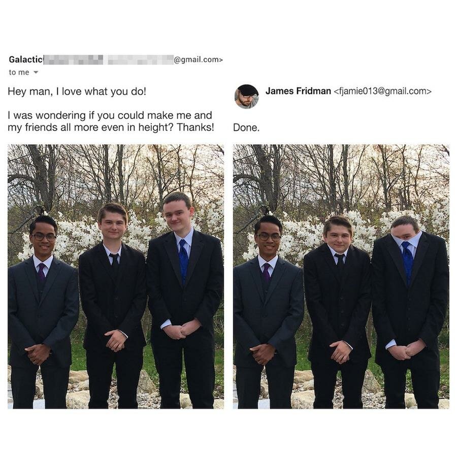 james fridman, retouche, photoshop, taille