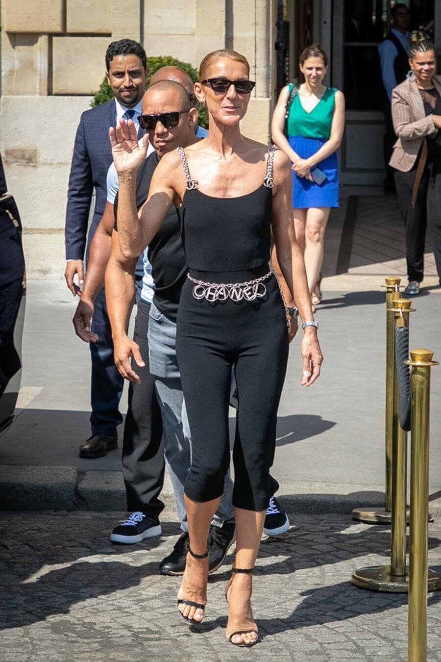 céline dion, style, mode, combinaison, chanel