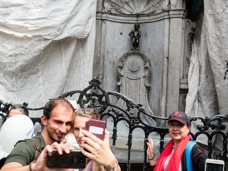 manneken pis, touristes