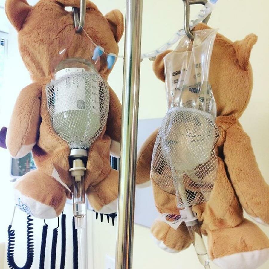 dos, nounours, perfusion