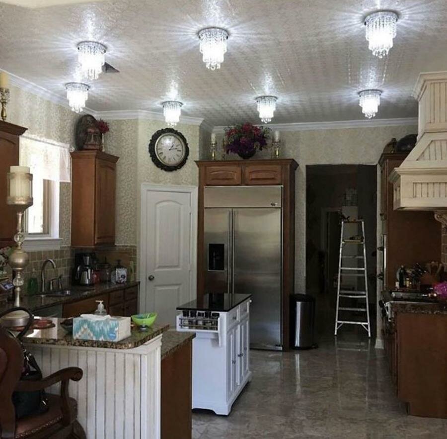 chandeliers, plafond