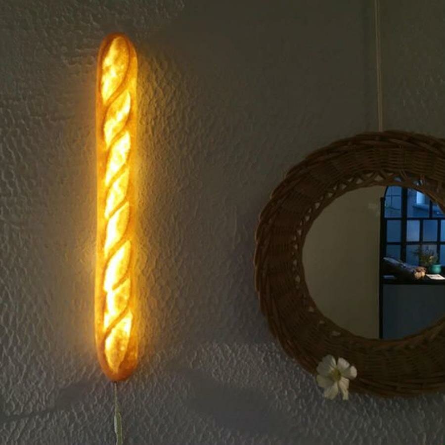 baguette-lampe, mur