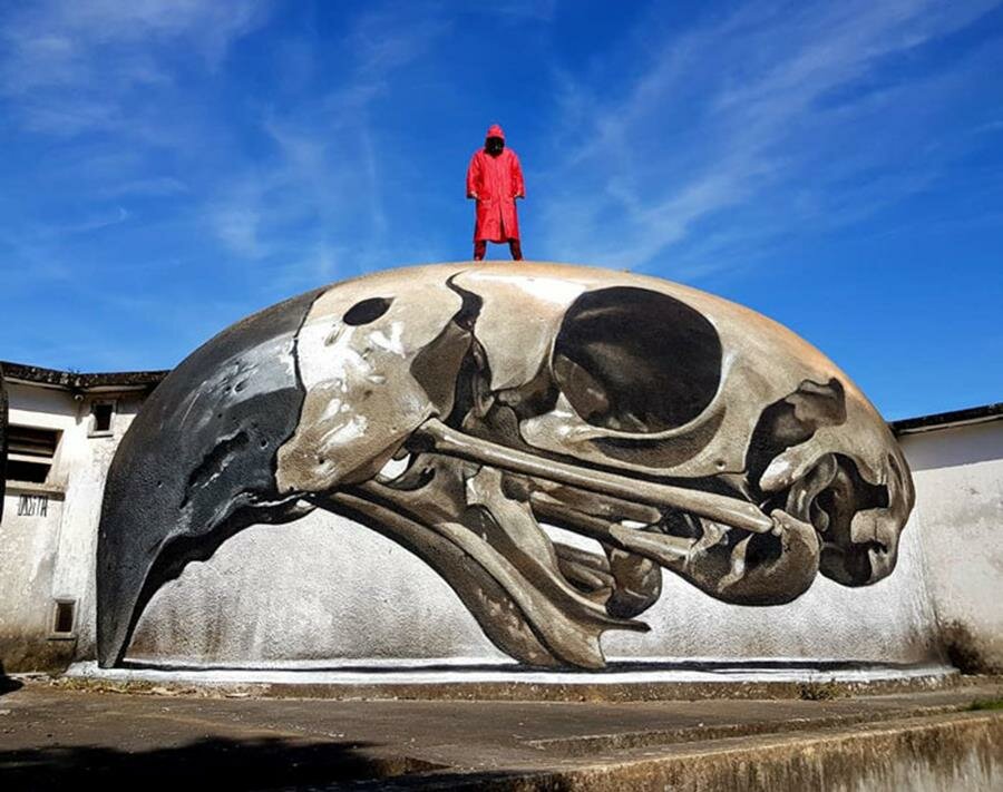 crâne, street-art, odeith