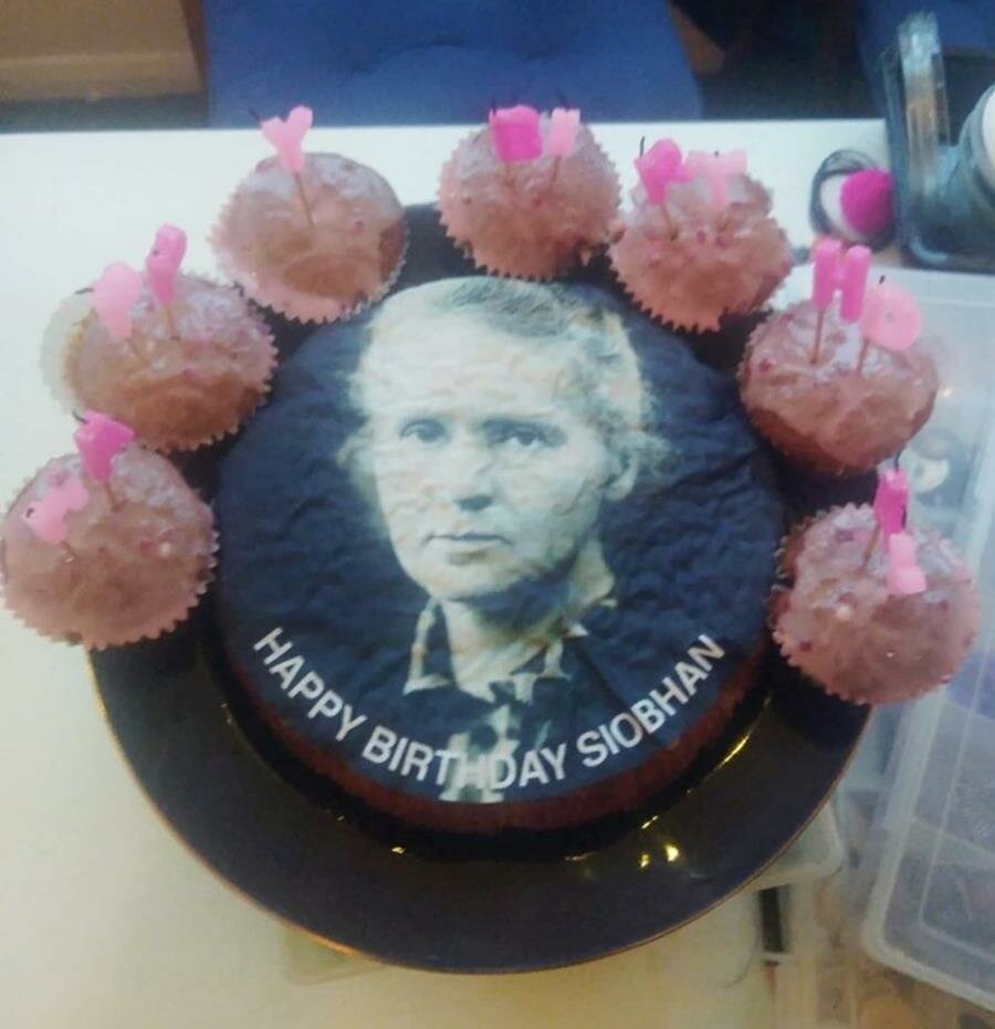 gâteau d'anniversaire, marie curie