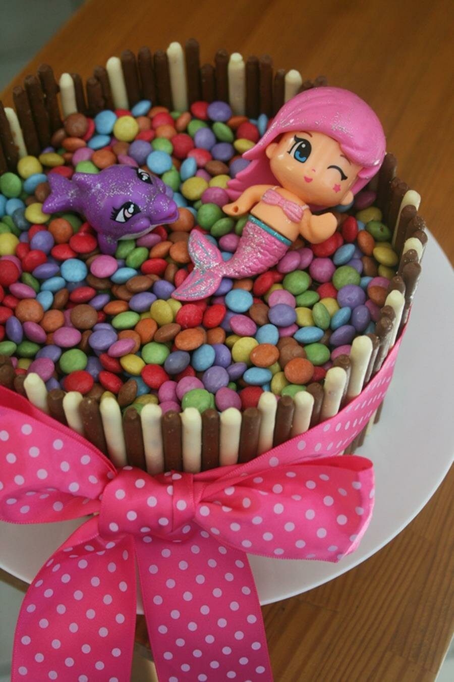 sirène, gateau, smarties