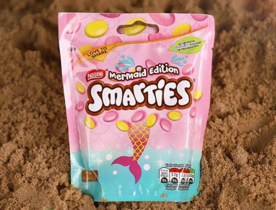 smarties, sirène, paquet