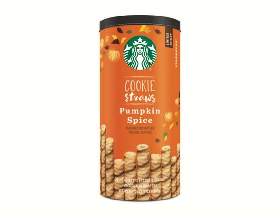 starbucks, produits dérivés, latté citrouille épicée, biscuits