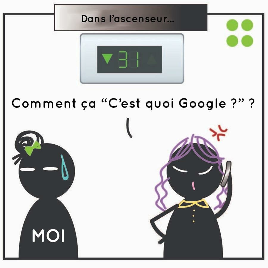 bd, conversation, ascenseur, google