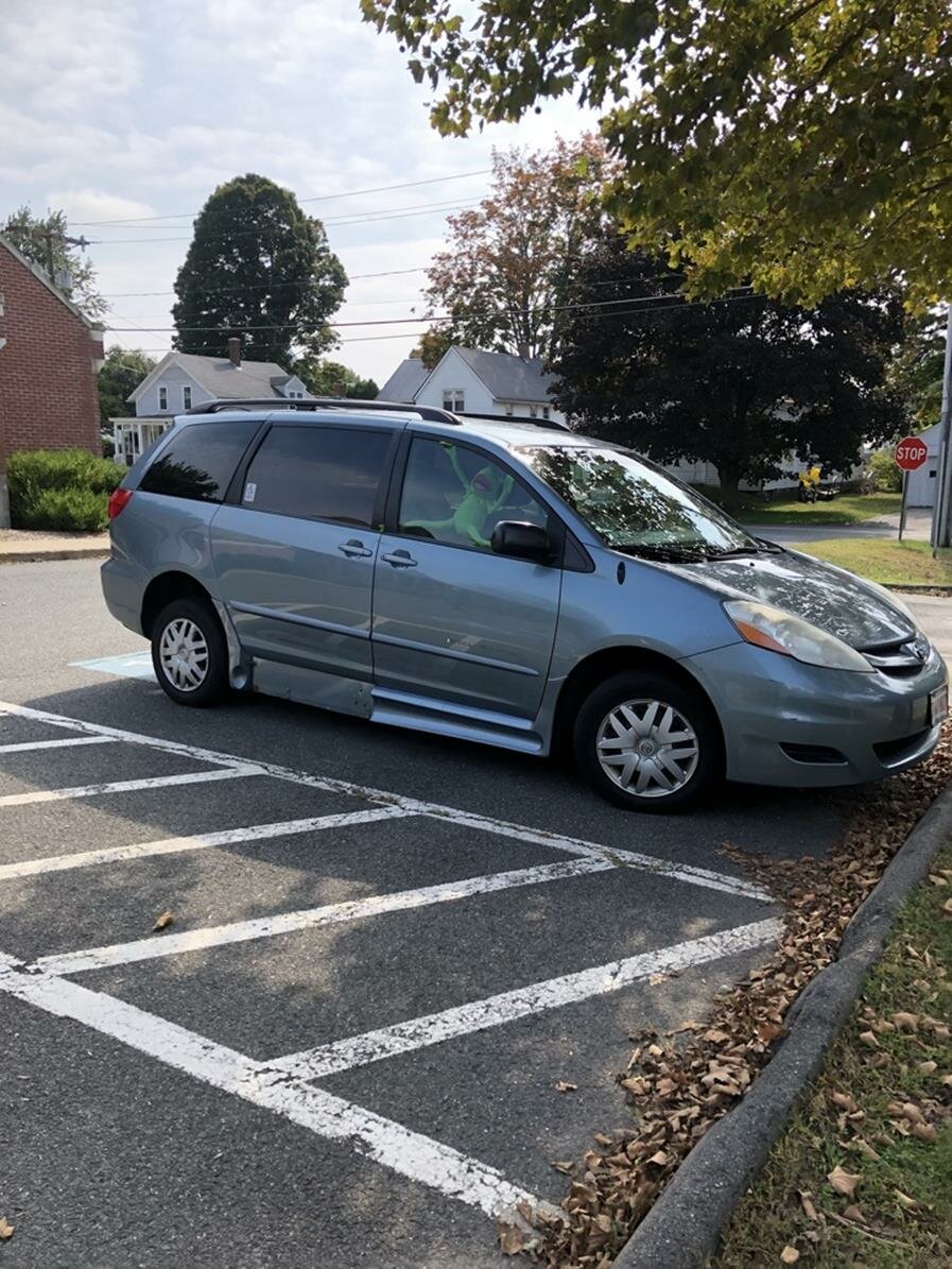 kermit, voiture, vitre