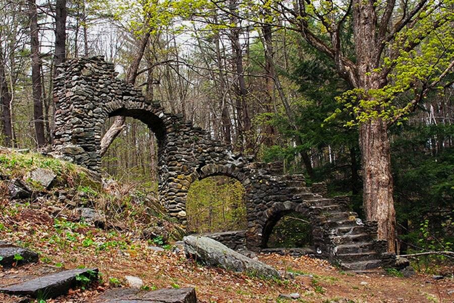 trouvaille, forêt, escaliers