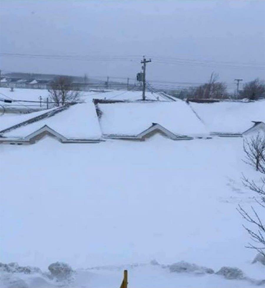 maisons, neige