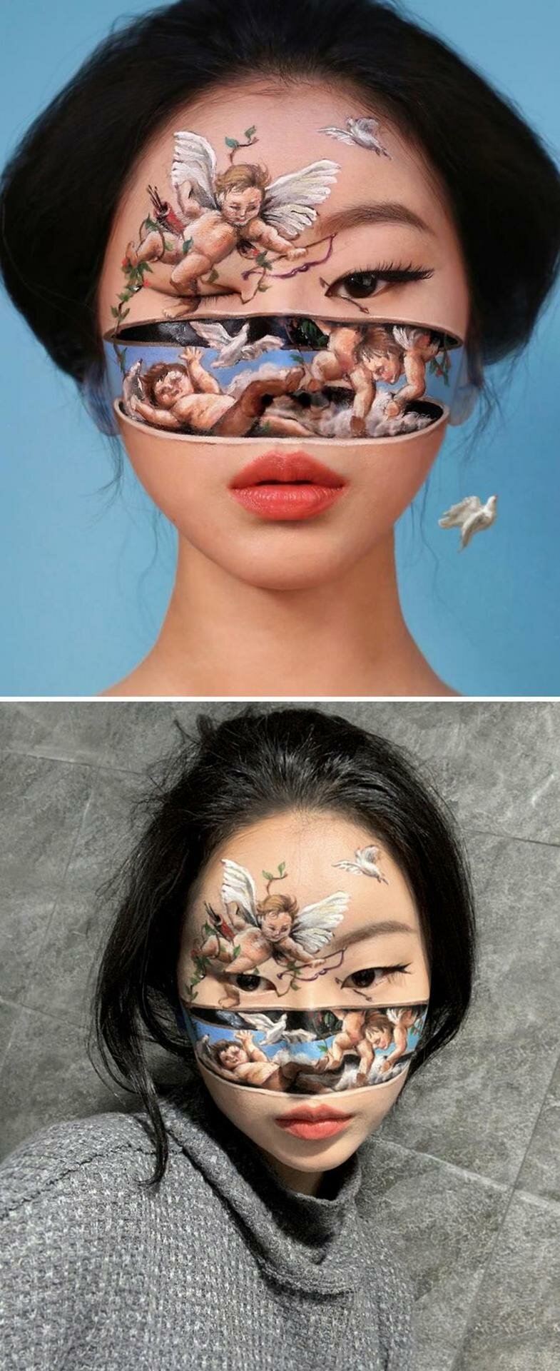 dain yoon, maquillage, illusion d'optique