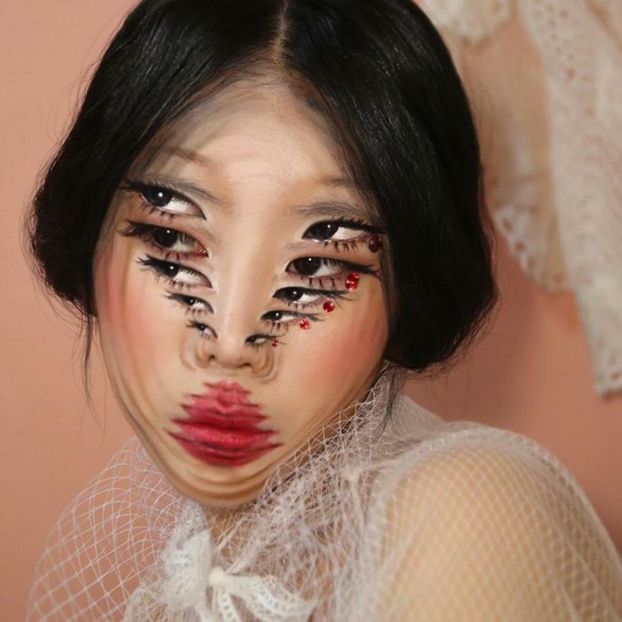 dain yoon, maquillage, illusion d'optique