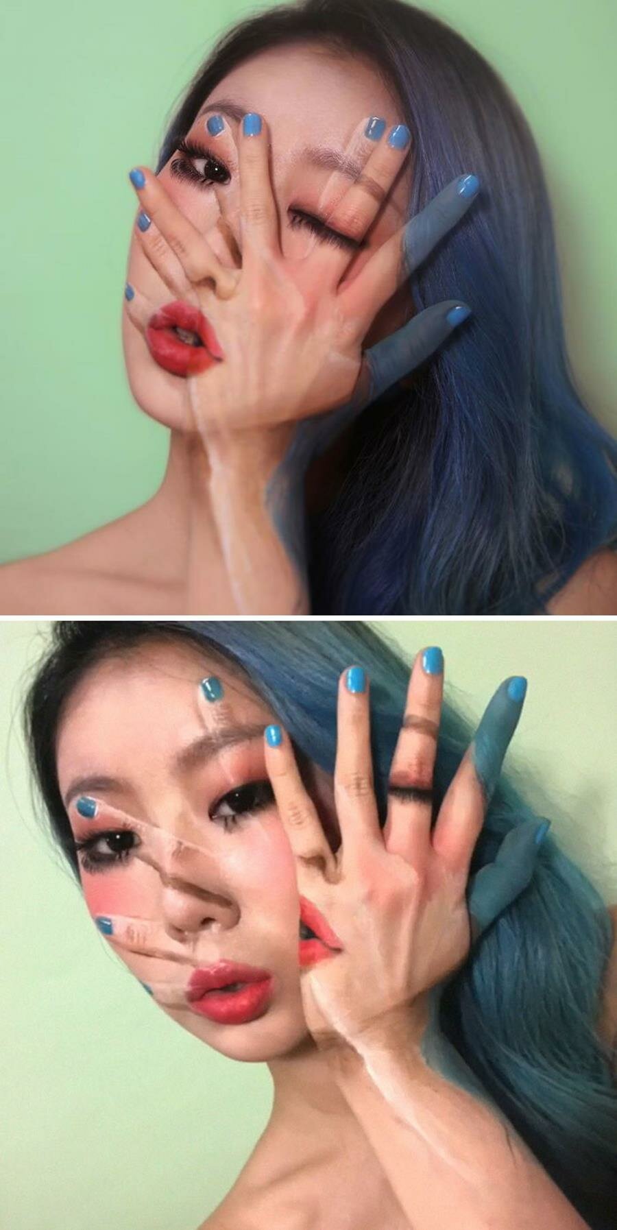 dain yoon, maquillage, illusion d'optique