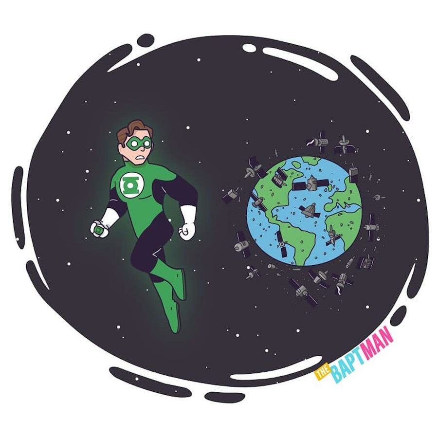 green lantern, terre, espace