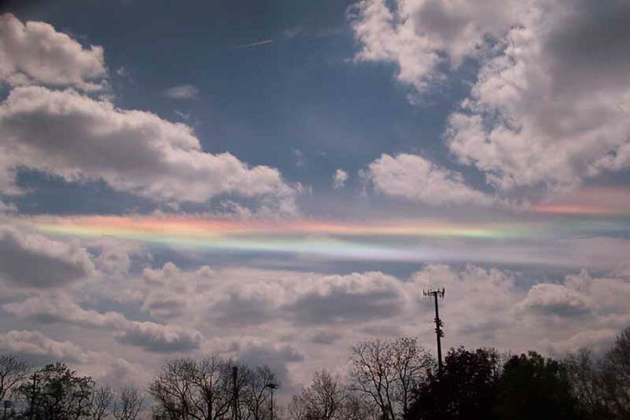 nuage iridescent, iridescent, nuage