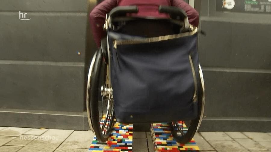 rampe, fauteuil roulant, lego