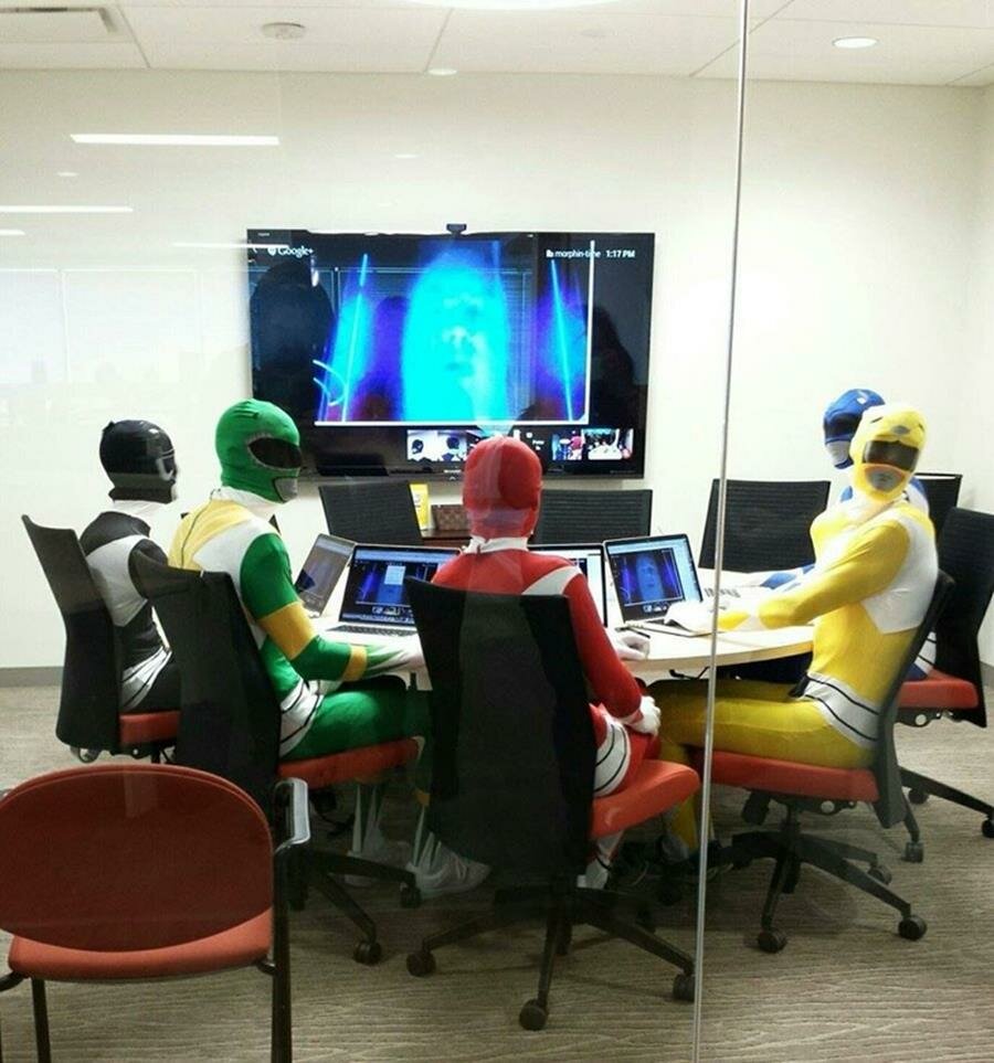 collègues, power rangers