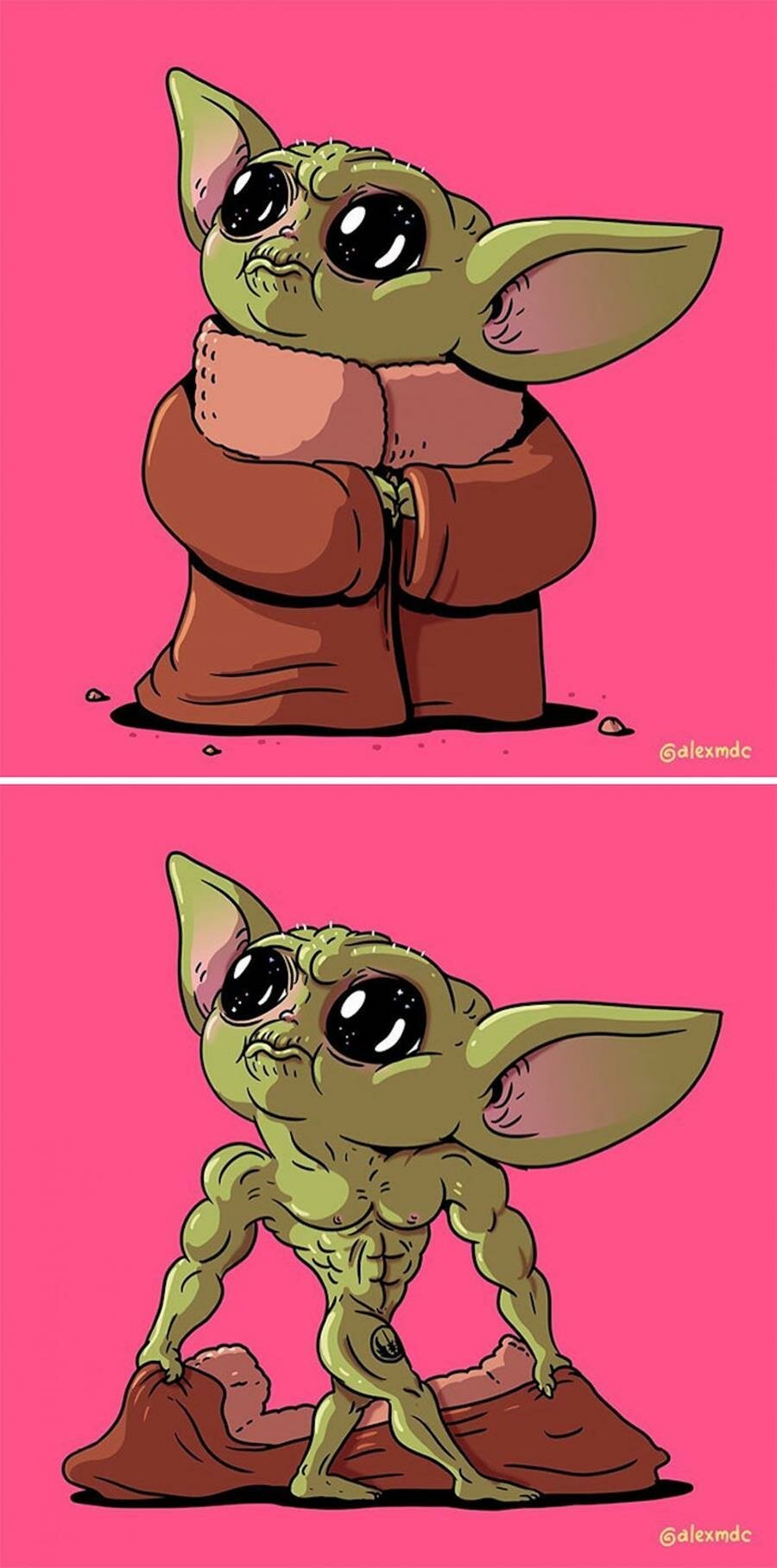 baby yoda, culturiste, alex solis, secret