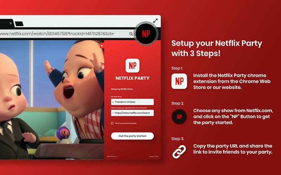 netflix party, image