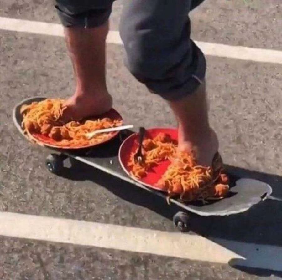 skate, spaghettis