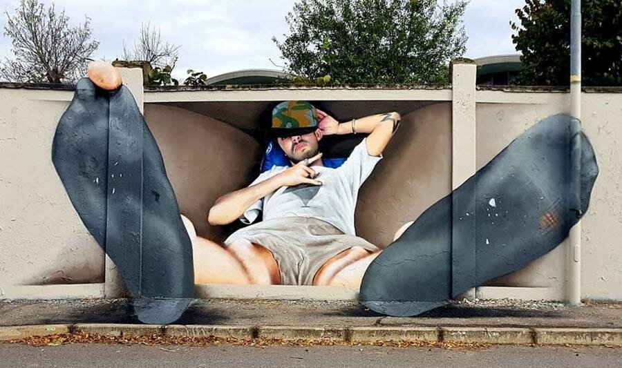 oeuvre, street-art, 3d, illusion