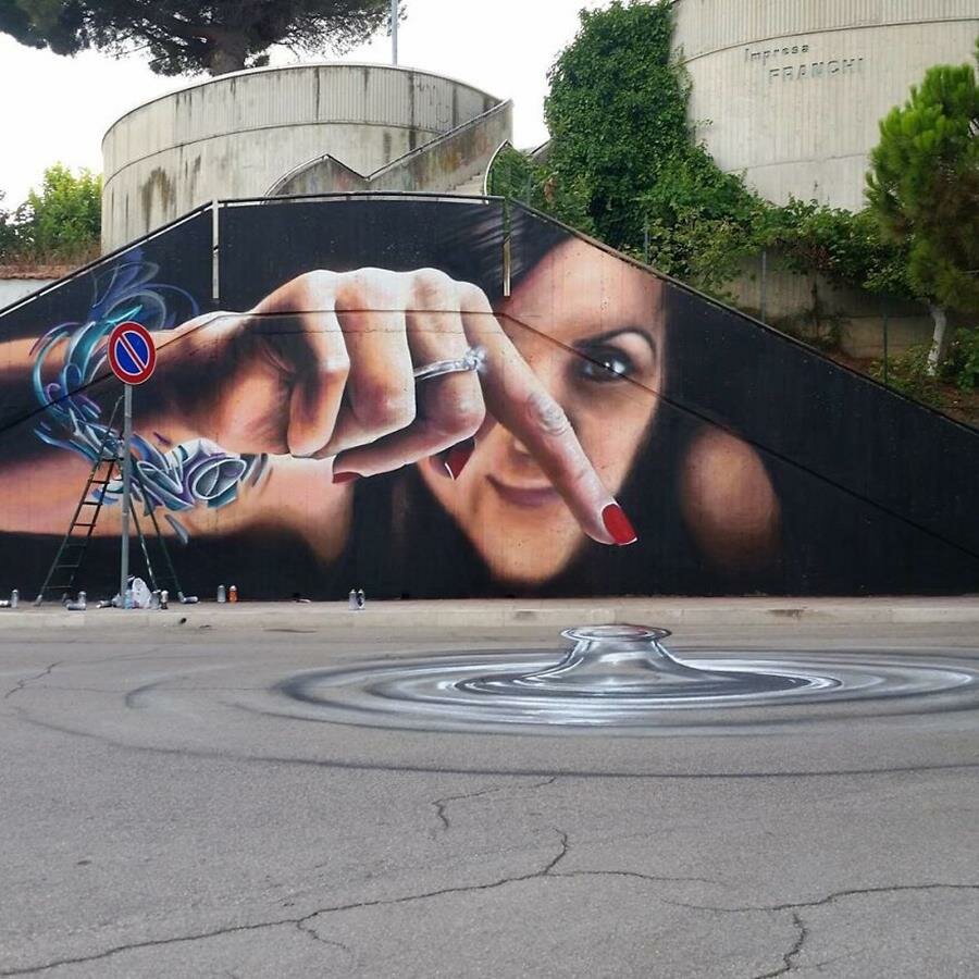 oeuvre, street-art, 3d, illusion