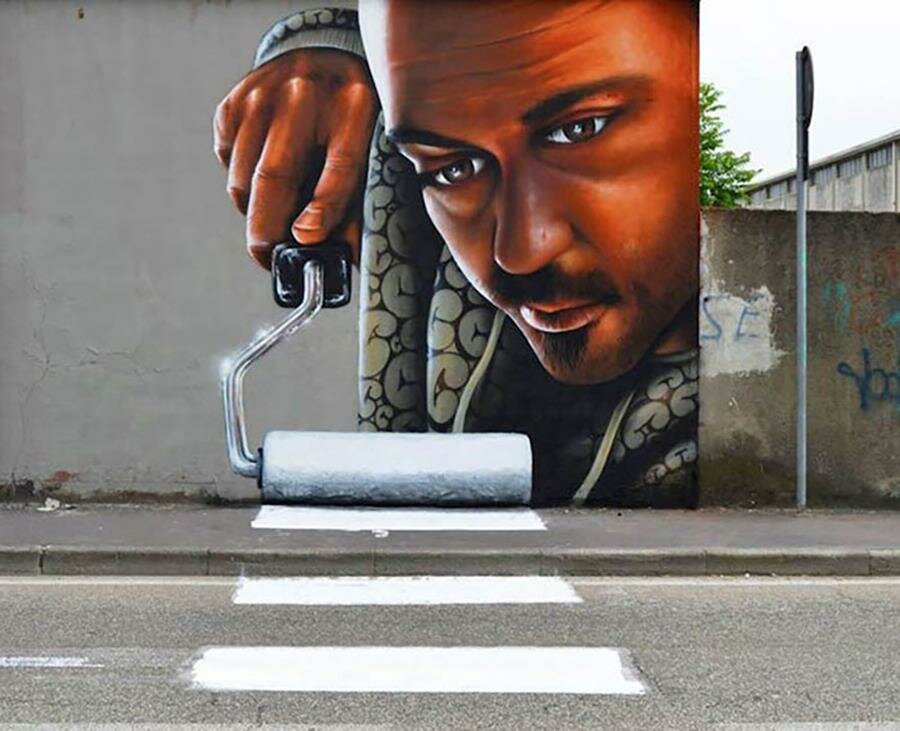 oeuvre, street-art, 3d, illusion