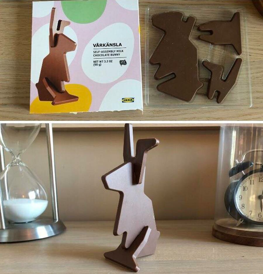 lapin, chocolat, construire