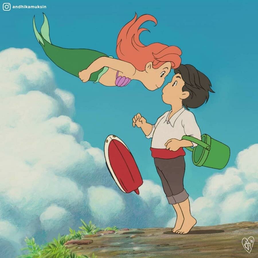 disney, ghibli, ariel