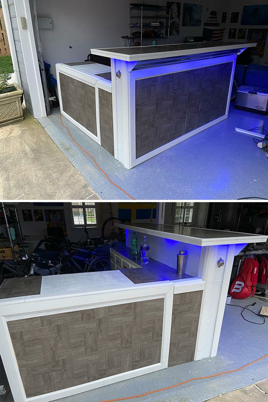 bar, garage