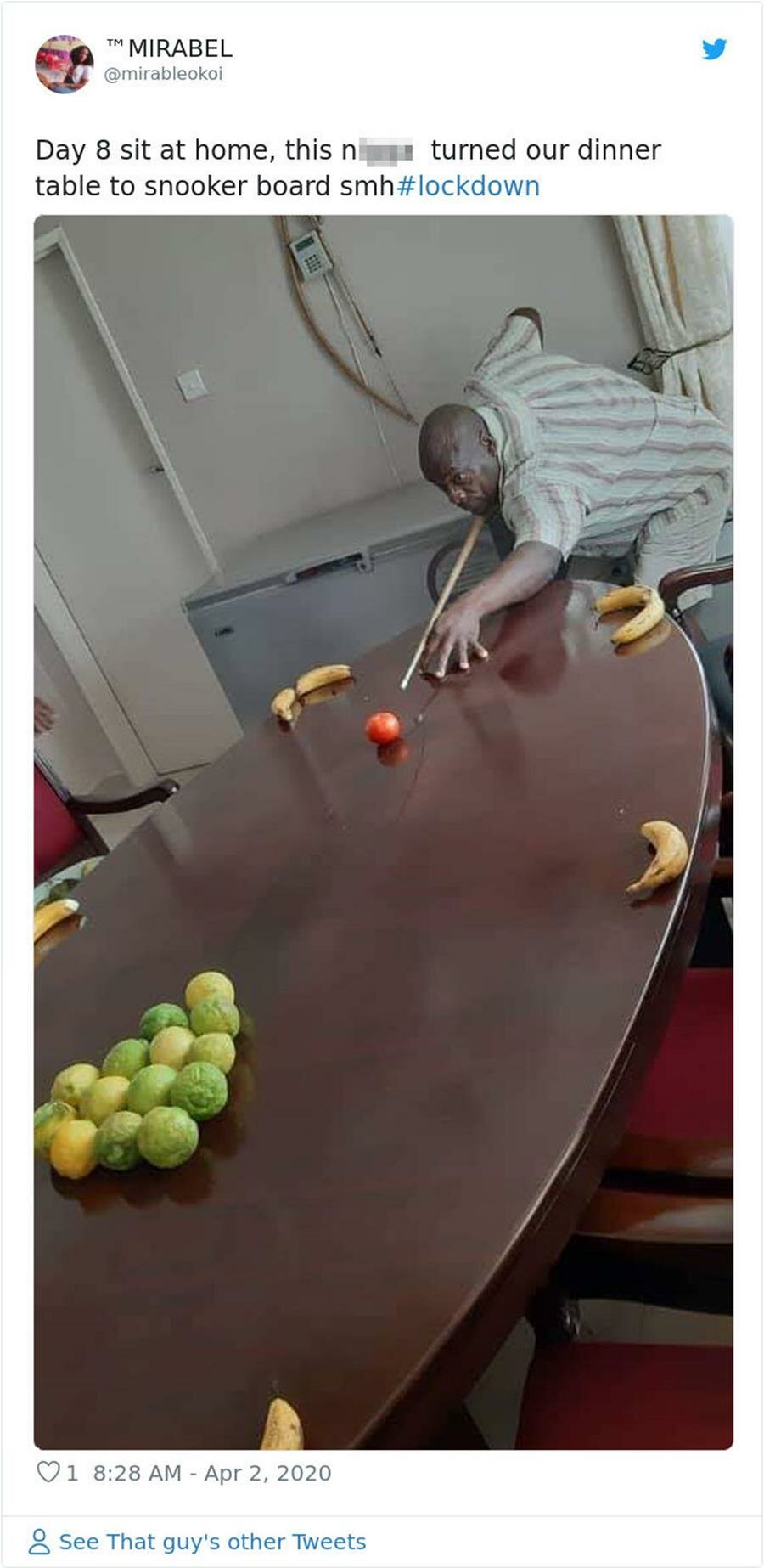 billard, fruits